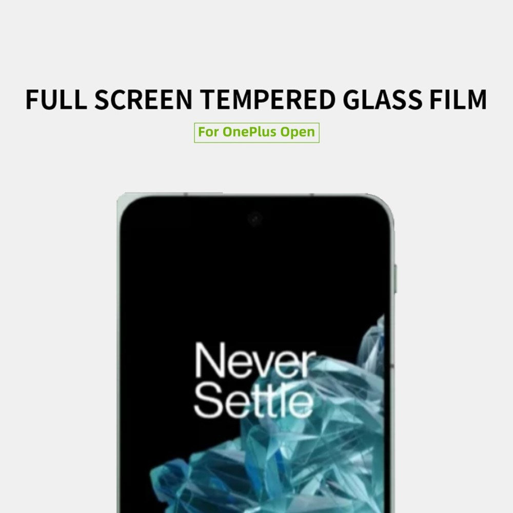 OnePlus Open Hærdet Beskyttelsesglas - Case Friendly - Gennemsigtig / Sort Kant