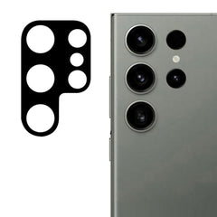 Samsung Galaxy S24 Ultra Kameralinse Beskyttelsesglas - Gennemsigtig m. Sort Kant