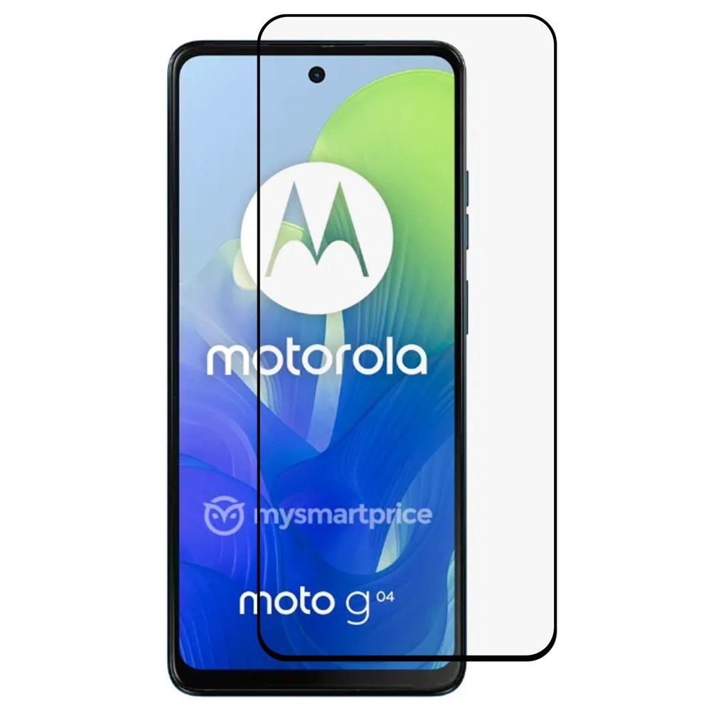 Motorola Moto E14 4G/G04 4G/G04s 4G/G24 4G Hærdet Skærmbeskyttelsesglas - Gennemsigtig/Sort Kant