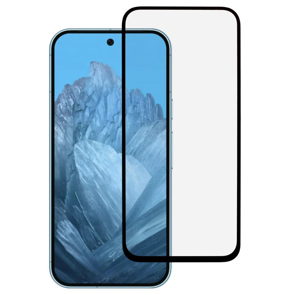 Google Pixel 9 / 9 Pro Hærdet Glas - Full-Fit Skærmbeskyttelse - Sort Kant