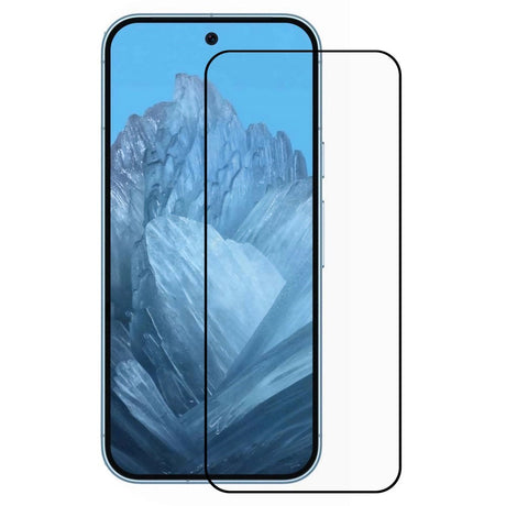 Google Pixel 9 Pro XL Hærdet Glas - Full-Fit Skærmbeskyttelse - Gennemsigtig / Sort Kant