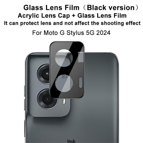 Motorola Moto G Stylus 5G (2024) IMAK Beskyttelsesglas til Kameralinse - Gennemsigtig / Sort