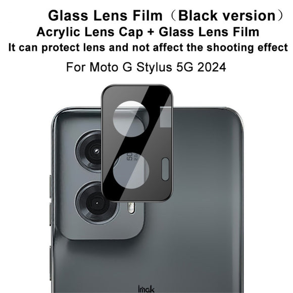 Motorola Moto G Stylus 5G (2024) IMAK Beskyttelsesglas til Kameralinse - Gennemsigtig / Sort