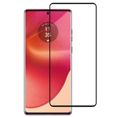 Motorola Edge 50 Fusion Full Fit Skærmbeskyttelsesglas - Gennemsigtig / Sort Kant