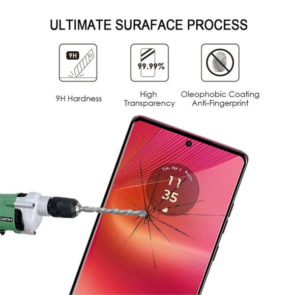 Motorola Edge 50 Fusion Full Fit Skærmbeskyttelsesglas - Gennemsigtig / Sort Kant