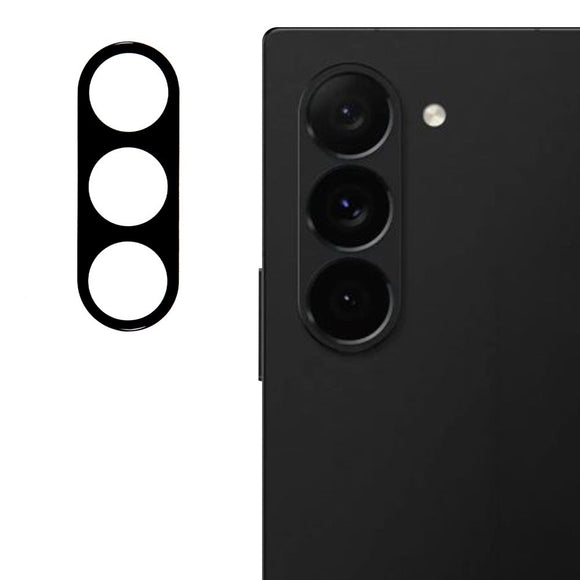 Samsung Galaxy Z Fold6 Beskyttelsesglas til Kameralinse - Gennemsigtig / Sort