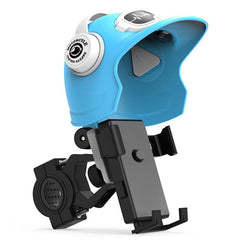 Mobilholder til Motorcykel / Cykel m. Hjelm - Blå