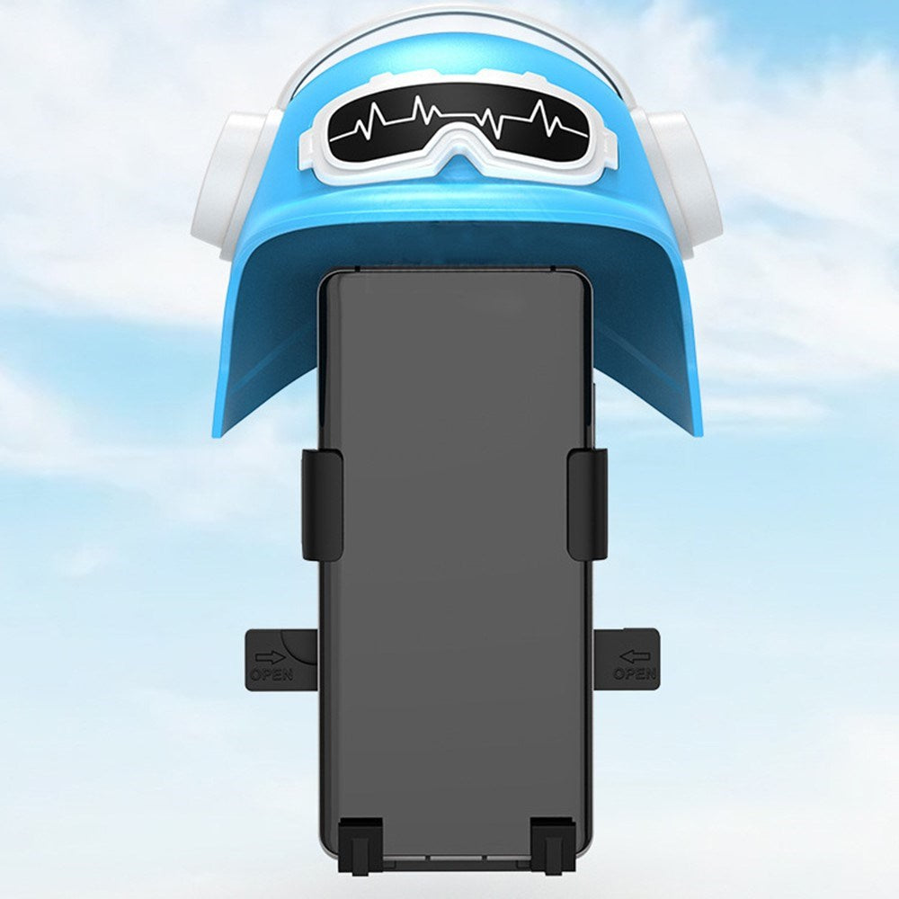 Mobilholder til Motorcykel / Cykel m. Hjelm - Blå