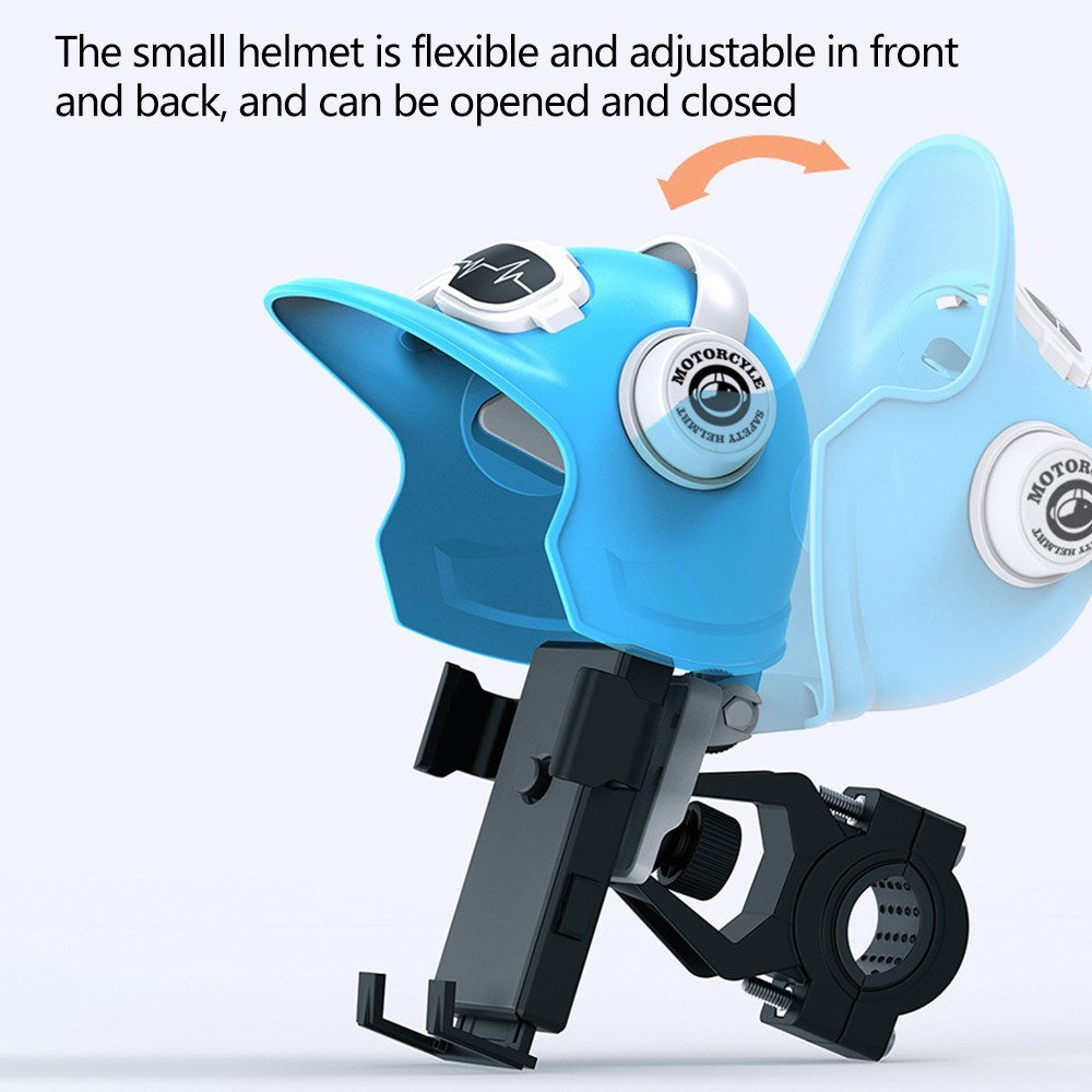 Mobilholder til Motorcykel / Cykel m. Hjelm - Blå