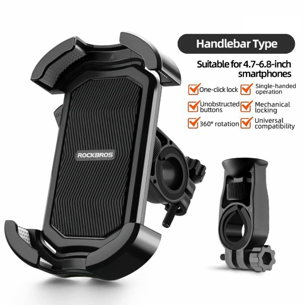 Mobilholder til Cykel (Maks. Mobil: 170mm) - Cykelstyr - Sort