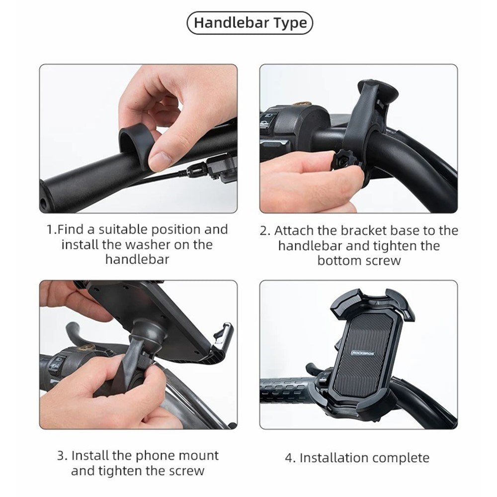 Mobilholder til Cykel (Maks. Mobil: 170mm) - Cykelstyr - Sort