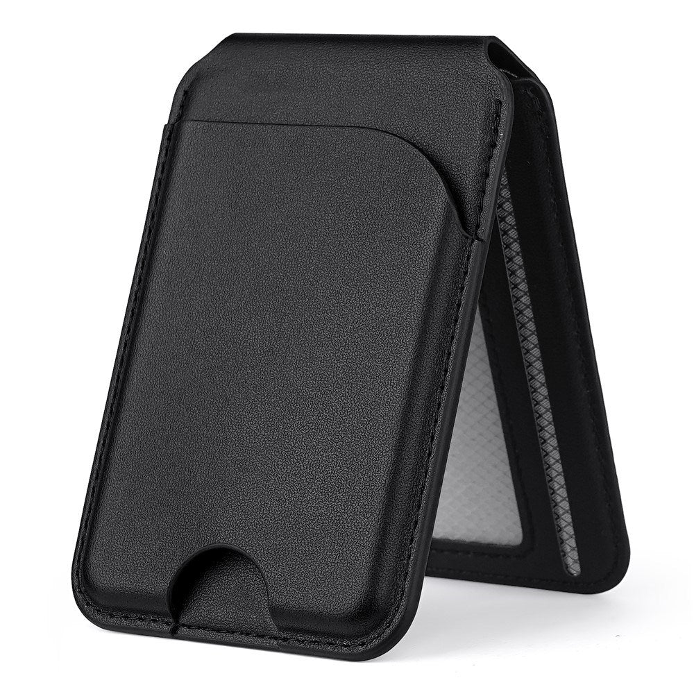 EIDERWOOD Magnetisk Kortholder til 3 Kort m. Ståfunktion - MagSafe Kompatibel - Sort