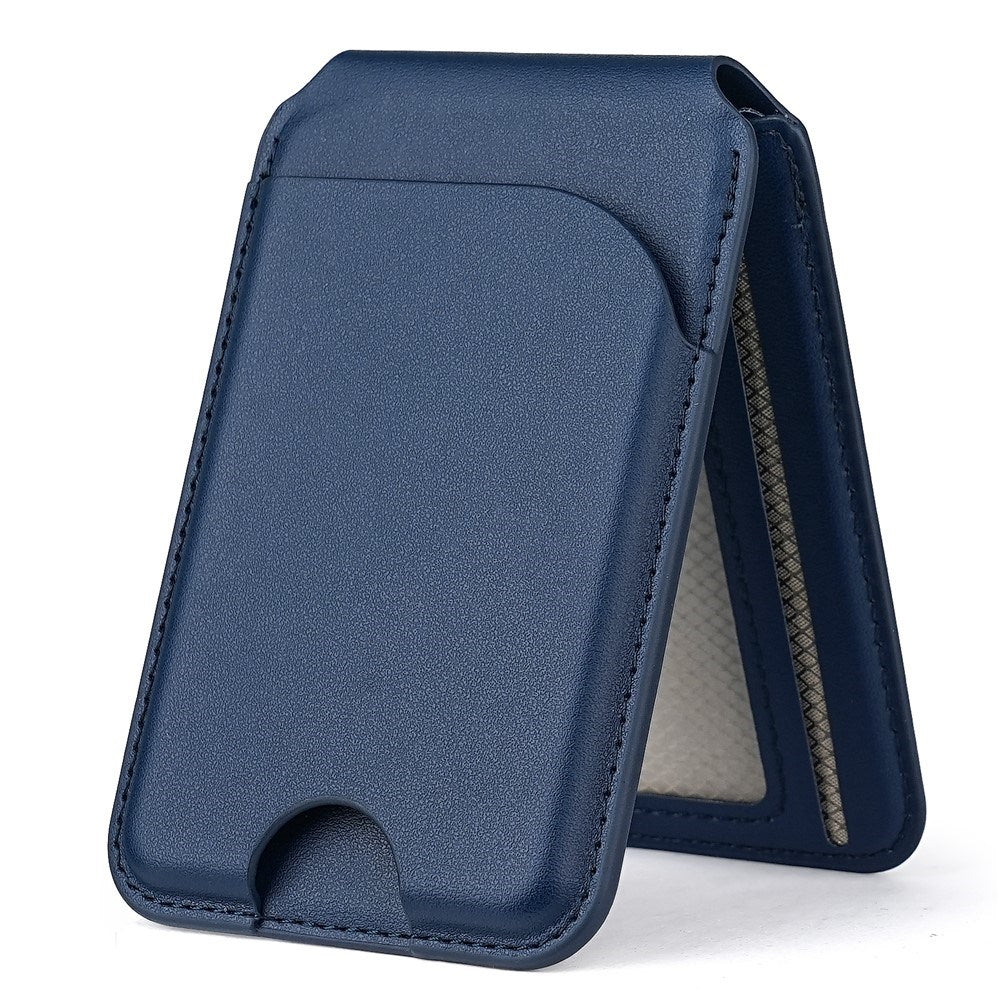 EIDERWOOD Magnetisk Kortholder til 3 Kort m. Ståfunktion - MagSafe Kompatibel - Blå
