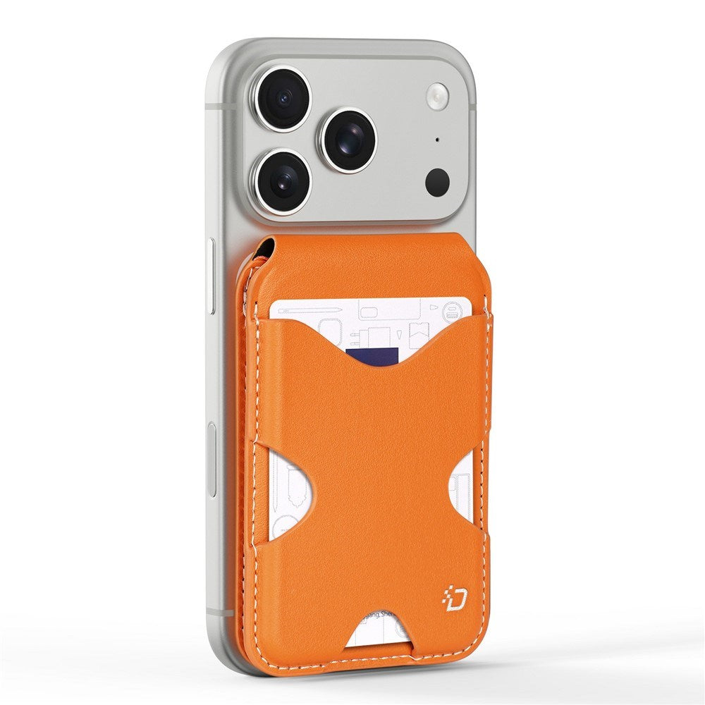 DUX DUCIS Magnetisk Kortholder til 5 Kort m. Ståfunktion - MagSafe Kompatibel - Orange
