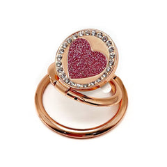 Mobil Stander / Ring Selvklæbende - Hjerte - Lyserød