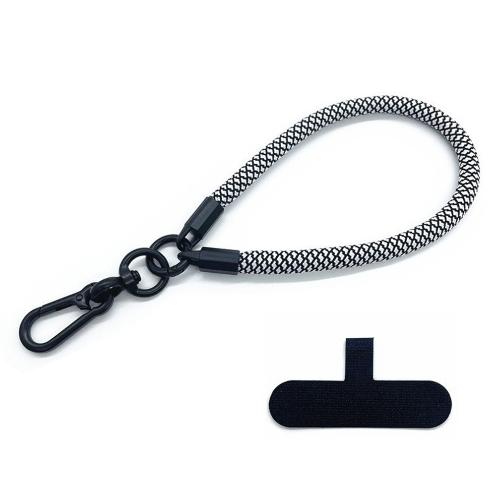 Polyester Håndledsstrop m. Indlægningsplade - 30cm - Hvid / Sort