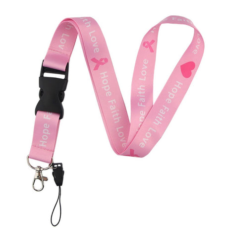 Keyhanger med Karabinlås og Strop - Hope Faith & Love