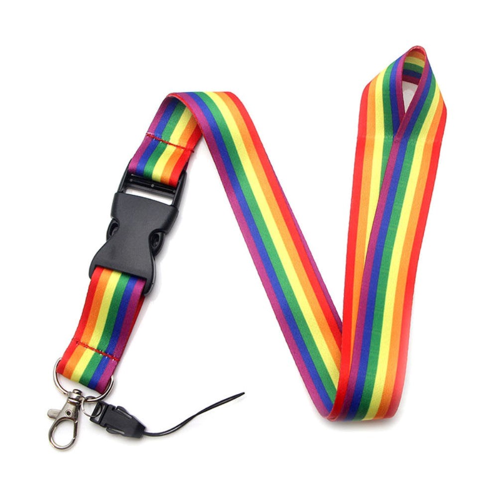 Keyhanger med Karabinlås og Strop - Regnbue