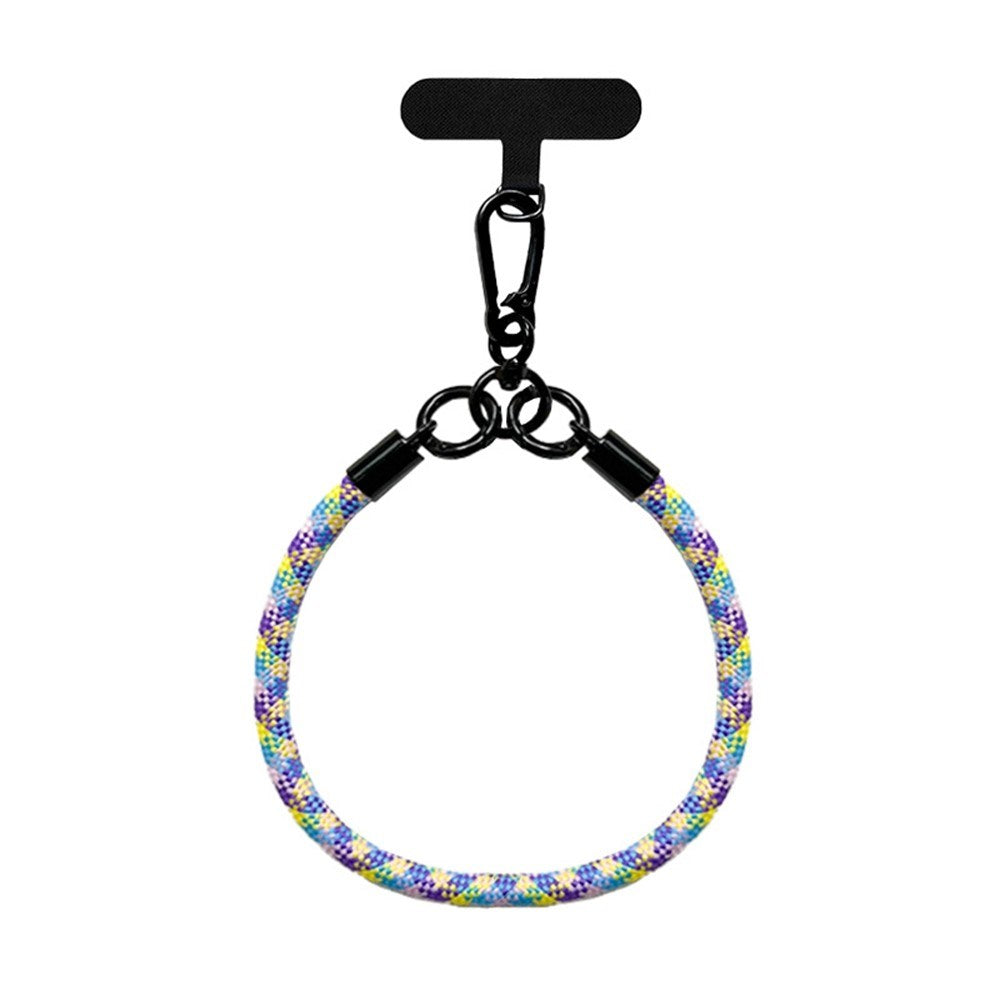 Flettet Polyester Håndledsstrop - inkl. Indlægningsplade - 30cm - Multifarvet