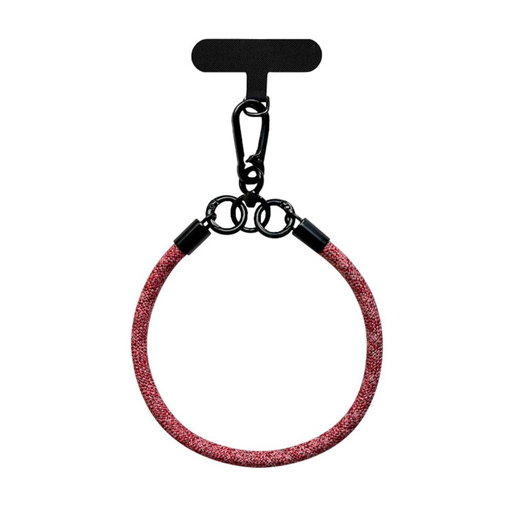 Flettet Polyester Håndledsstrop - inkl. Indlægningsplade - 30cm - Rød