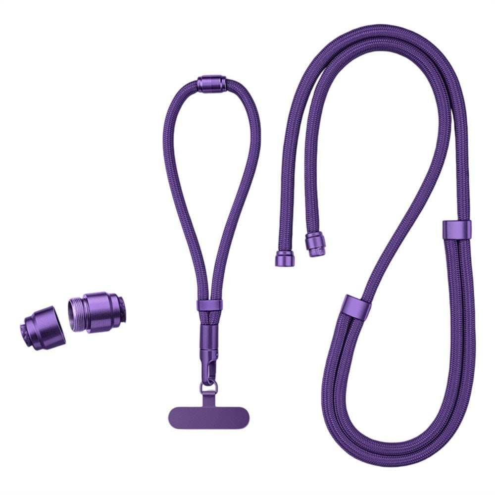 3-i-1 Nylon Strop til Mobil - 150cm / 50cm - Lilla