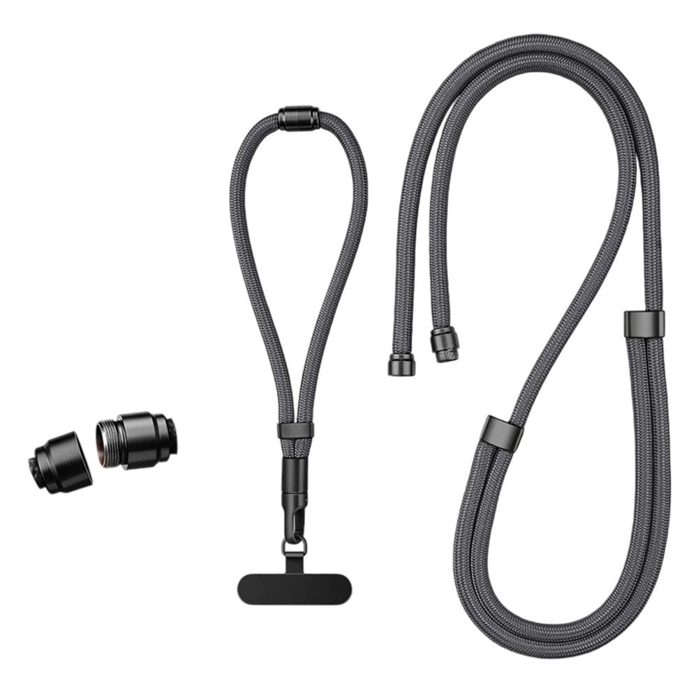 3-i-1 Nylon Strop til Mobil - 150cm / 50cm - Grå