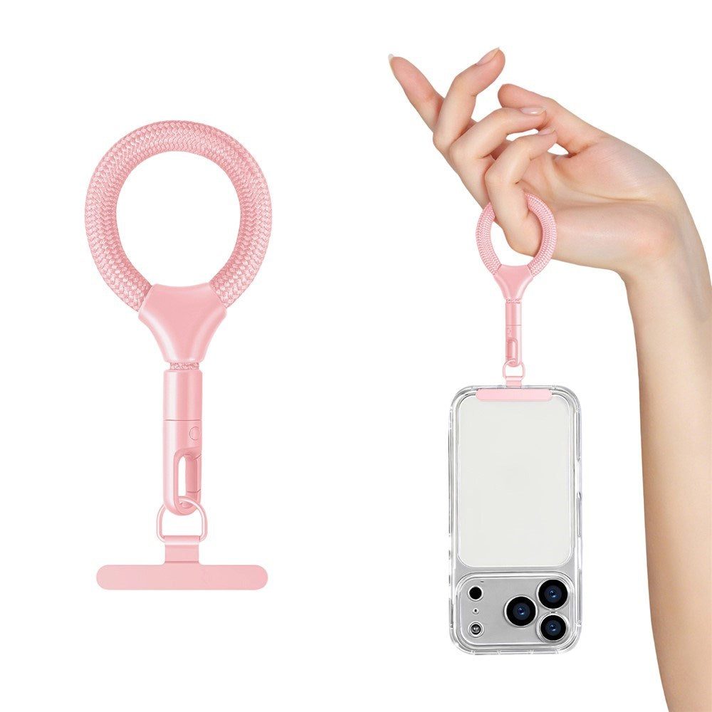 Polyester Fingerstrop til Mobil - 10cm - Lyserød