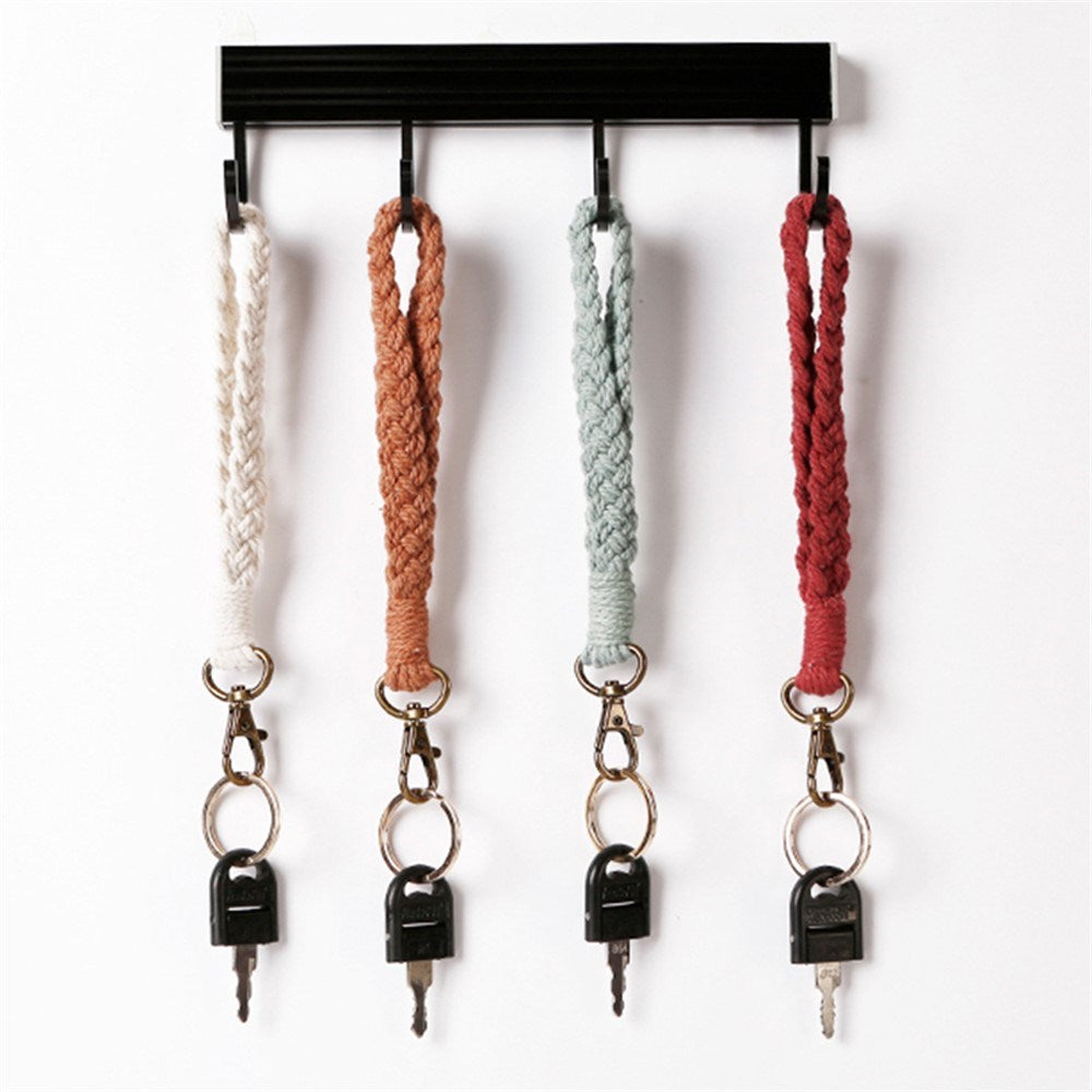 Nøglesnor / Håndledsstrop 18cm - Tekstil - Brun