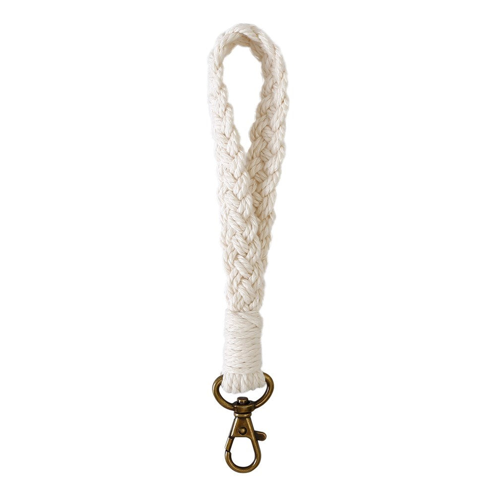 Nøglesnor / Håndledsstrop 18cm - Tekstil - Hvid