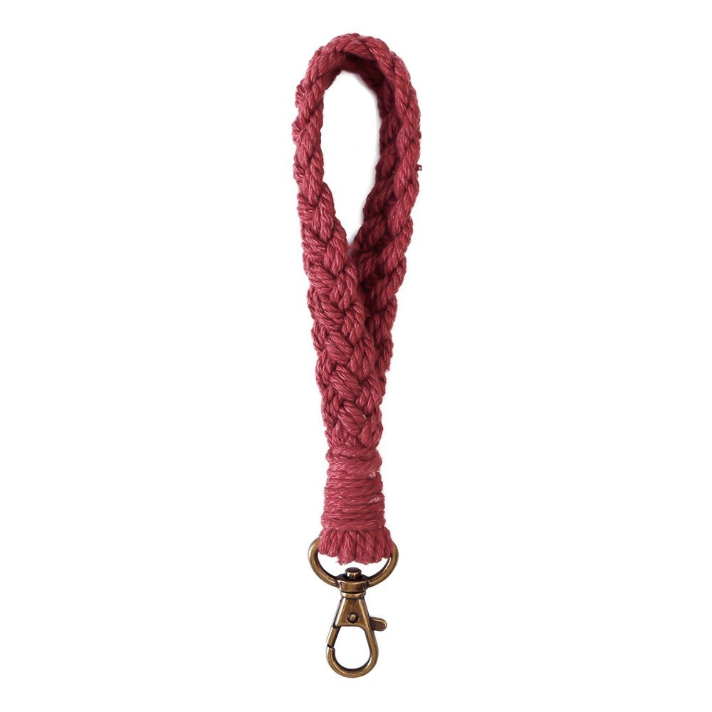 Nøglesnor / Håndledsstrop 18cm - Tekstil - Rød