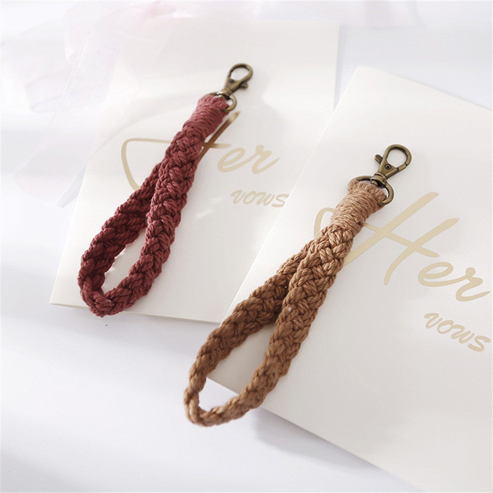 Nøglesnor / Håndledsstrop 18cm - Tekstil - Sort
