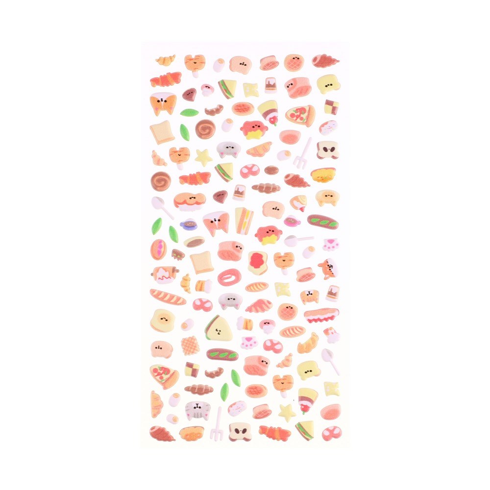 Mini 3D Bubble Foam Stickers til Mobil & Kameraudsnit - Blandet Mad