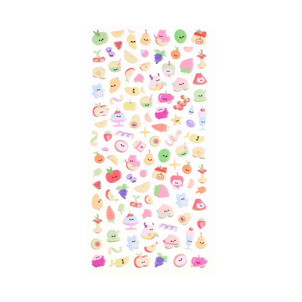 Mini 3D Bubble Foam Stickers til Mobil & Kameraudsnit - Blandet Frugt