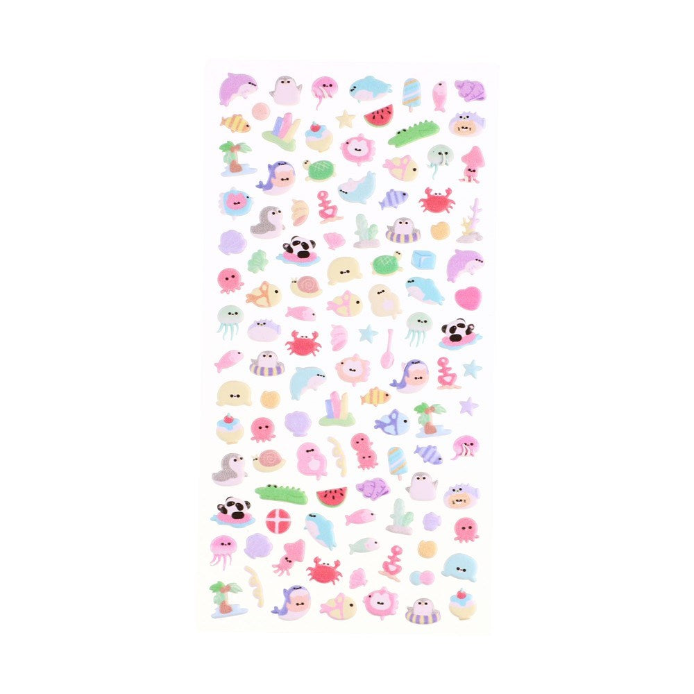 Mini 3D Bubble Foam Stickers til Mobil & Kameraudsnit - Blandet Havdyr