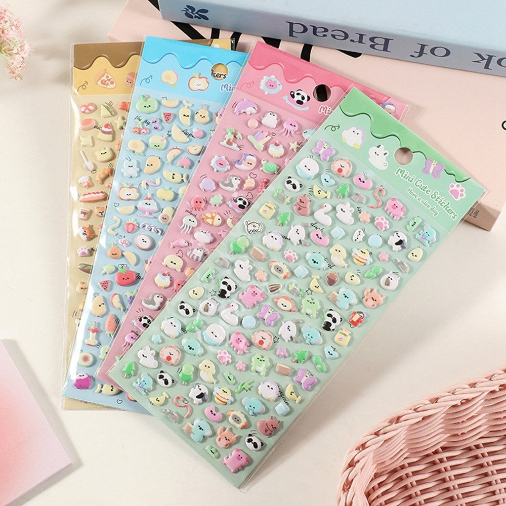 Mini 3D Bubble Foam Stickers - Blandet Havdyr