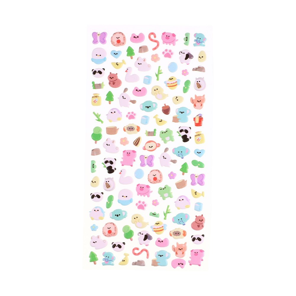 Mini 3D Bubble Foam Stickers til Mobil & Kameraudsnit - Blandet Dyr