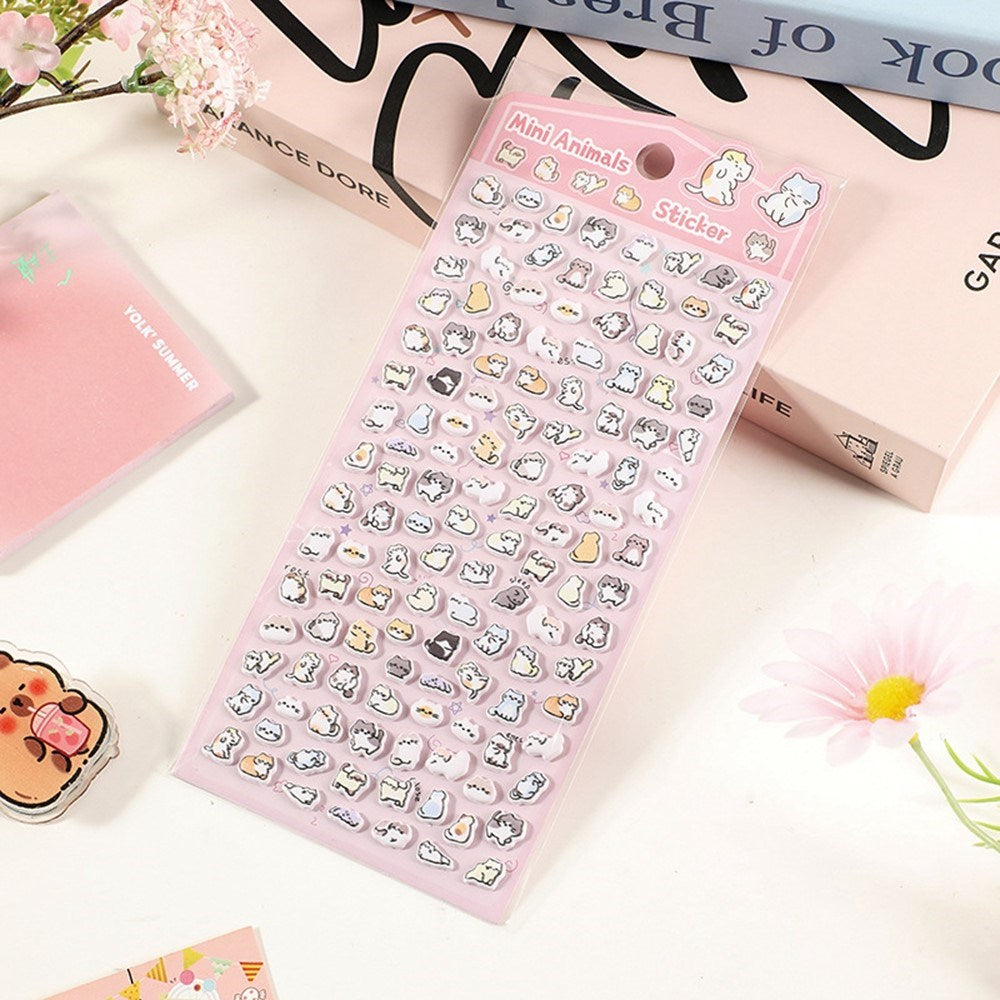 Mini 3D Bubble Foam Stickers - Små Katte