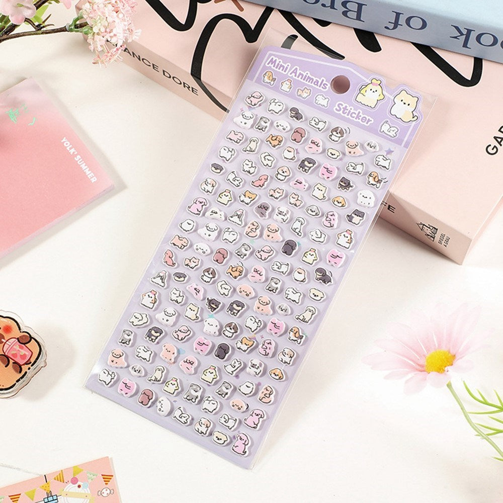 Mini 3D Bubble Foam Stickers - Små Hunde & Katte