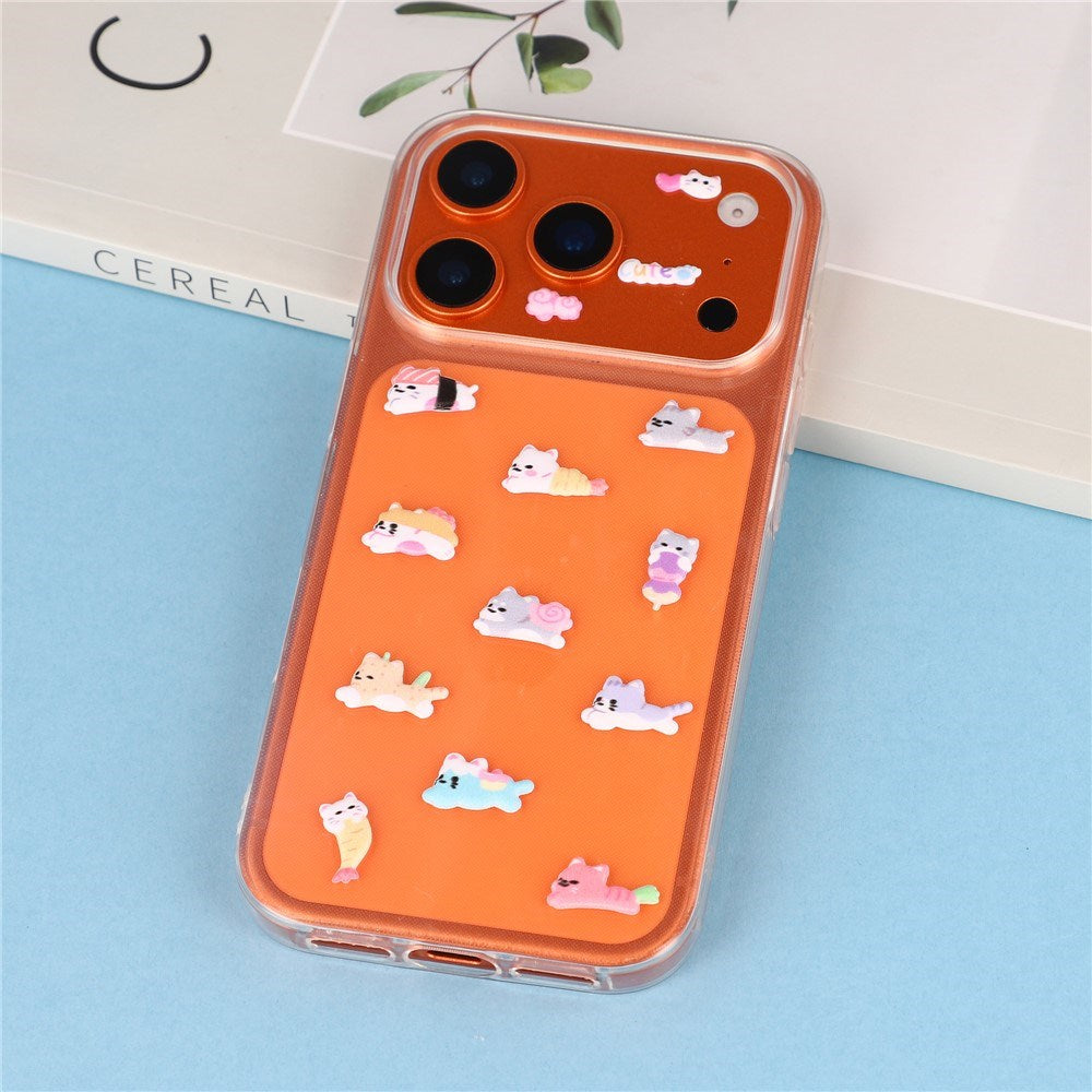 Mini 3D Bubble Foam Stickers til Mobil & Kameraudsnit - Kaniner & Sushi