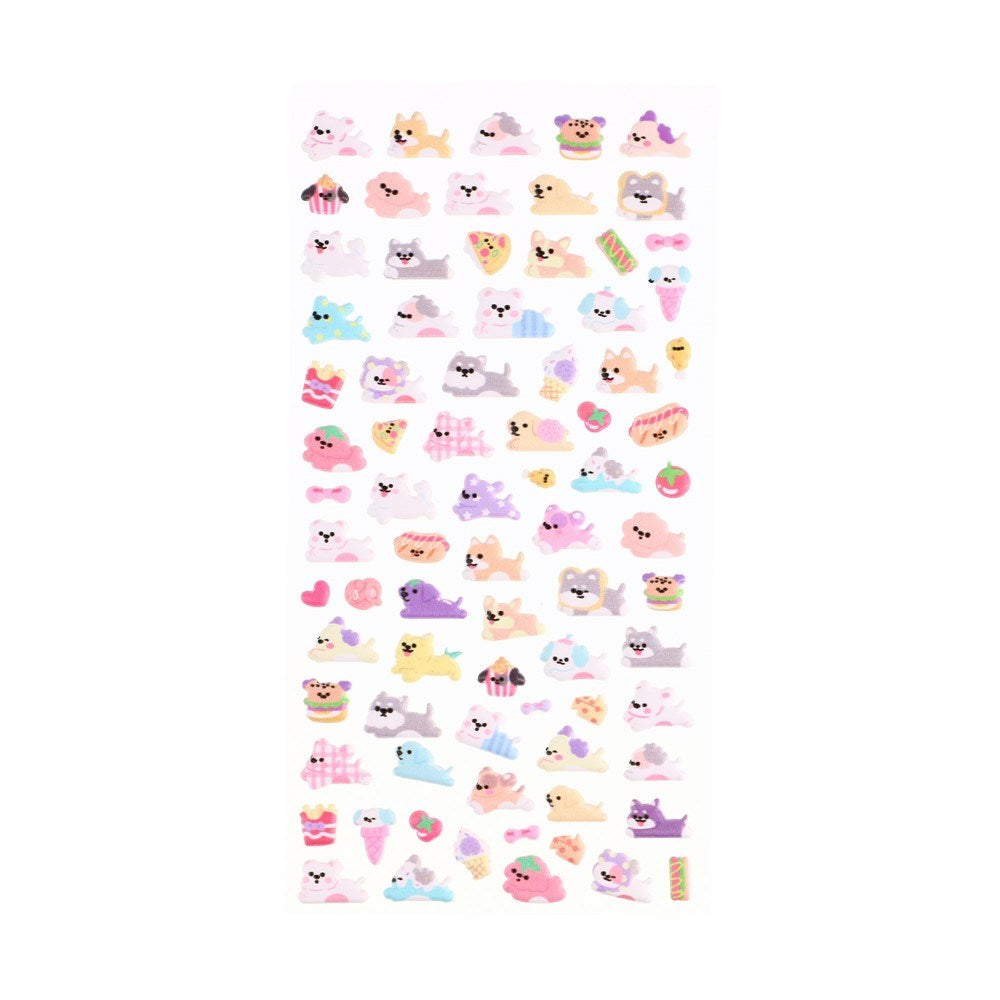 Mini 3D Bubble Foam Stickers til Mobil & Kameraudsnit - Hunde & Mad