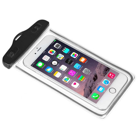 Gear Vandtæt Case m. Blød TPU Skærm - Sort / Gennemsigtig (Maks. Mobil: 160 x 80 x 10 mm)