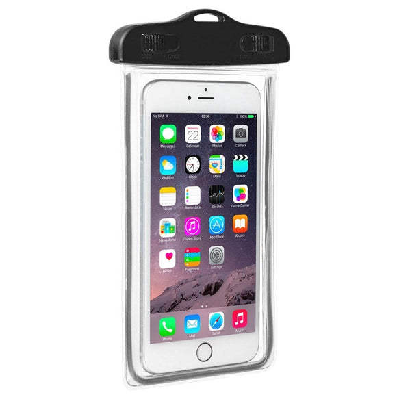 Gear Vandtæt Case m. Blød TPU Skærm - Sort / Gennemsigtig (Maks. Mobil: 160 x 80 x 10 mm)