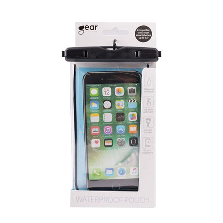 Gear Vandtæt Case m. Blød TPU Skærm - Sort / Gennemsigtig (Maks. Mobil: 160 x 80 x 10 mm)