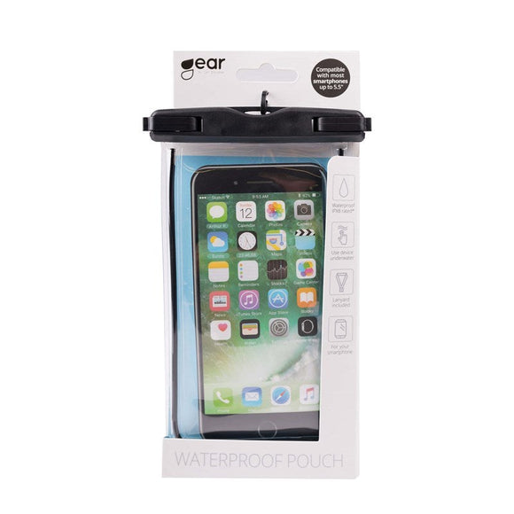 Gear Vandtæt Case m. Blød TPU Skærm - Sort / Gennemsigtig (Maks. Mobil: 160 x 80 x 10 mm)