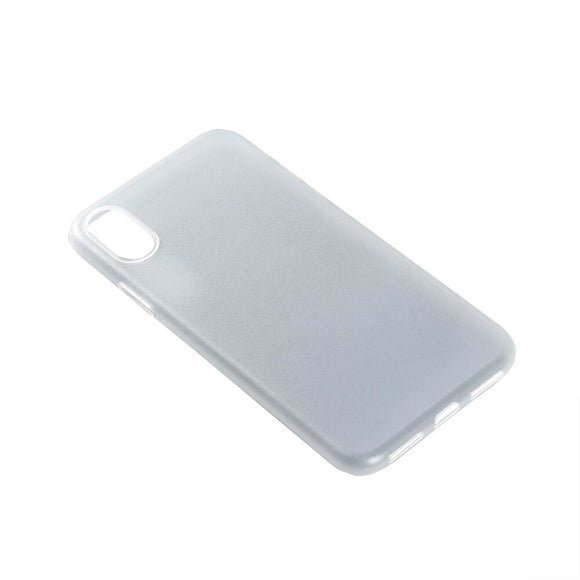iPhone XS Max GEAR Semi Transparent Fleksibelt Plast Cover - Hvid