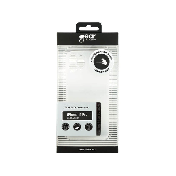 iPhone 11 Pro GEAR Semi Transparent Fleksibelt Plast Cover - Hvid