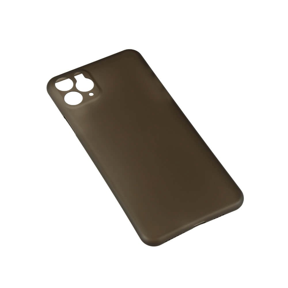 iPhone 11 Pro Max GEAR Semi Transparent Fleksibelt Plast Cover - Sort