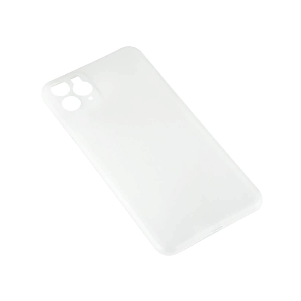 iPhone 11 Pro Max GEAR Semi Transparent Fleksibelt Plast Cover - Hvid