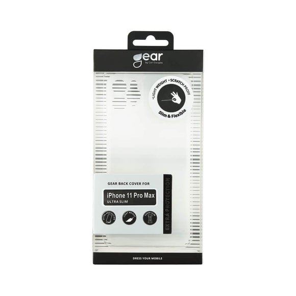 iPhone 11 Pro Max GEAR Semi Transparent Fleksibelt Plast Cover - Hvid