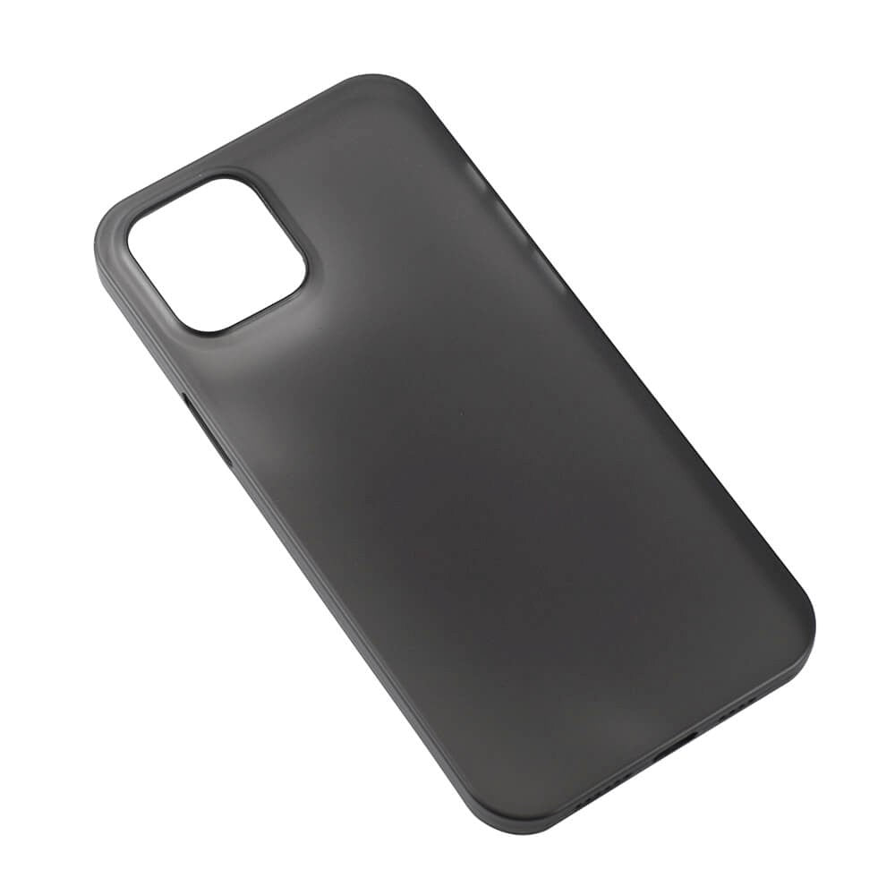 iPhone 12 Pro Max GEAR Semi Transparent Fleksibelt Plast Cover - Sort